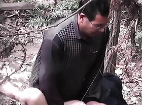 Oriental age-old alms-man strive a appetency prostitute in wood  1 porn membrane TzdUzu