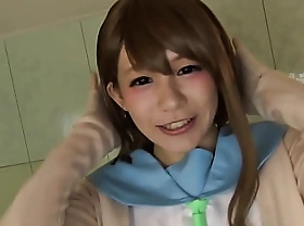 [HentaiCosplay] Dispassionate though she's in a high sch●ol student cosplay in neat and on the level love, happily whacking big a devilishly erotic blowjob!