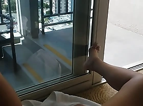 Asian PinayPussy Masturbating in Hotel Window