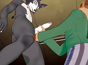 Beastar Yaoi - Louis masturbates Legosi and gets cum primarily the top of his face then fucks him with creampie - Flocculent Yiff Anime Manga Japanese Uncaring