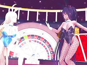 Karin & Asuna - Sexy Bunny Suit Dancing (Hentai)
