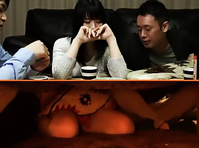 Secretly Playing Schemes Thither the Kotatsu. Her Boyfriend's Friend Cuckolds Me for Some Damagingly Retreat from SEX! -3